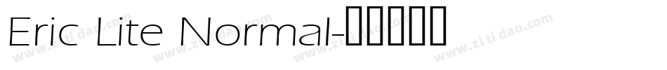 Eric Lite Normal字体转换